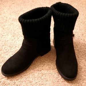 Brand new Black Boot with buckle. Sz 6.5/Fits like a sz. 7